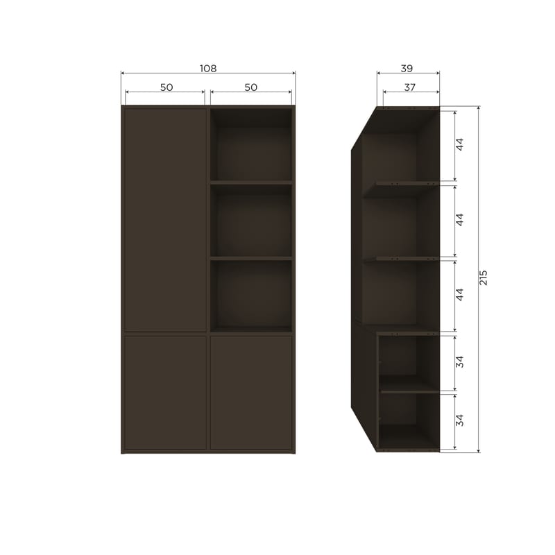 Oppbevaringsskap Meggy 215 cm - Mellombrun - Oppbevaring - Skap - Oppbevaringsskap
