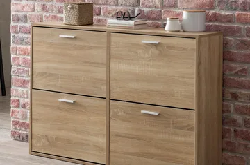 Metia Skoskap 120x24 cm - Brun - Oppbevaring - Skap - Oppbevaringsskap