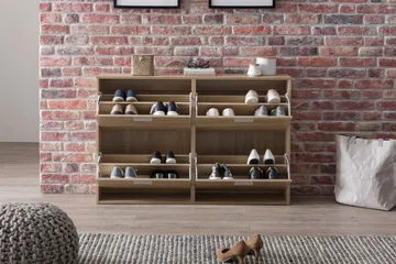 Metia Skoskap 120x24 cm - Brun - Oppbevaring - Skap - Oppbevaringsskap