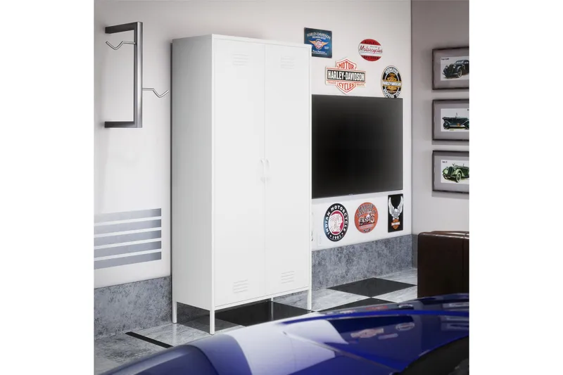 Mission District Highboard Hvit - Dorel Home - Oppbevaring - Skap - Oppbevaringsskap