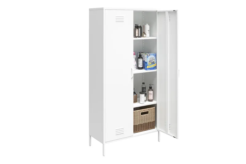 Mission District Highboard Hvit - Dorel Home - Oppbevaring - Skap - Oppbevaringsskap