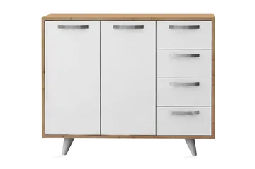 Mod Skjenk 100 cm i Mørkt Tre - Hvit|Brun - Oppbevaring - Oppbevaringsmøbler - Sideboard & skjenk