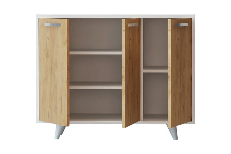 Mod Skjenk i Tre - Hvit|Brun - Oppbevaring - Oppbevaringsmøbler - Sideboard & skjenk