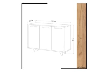 Mod Skjenk i Tre - Hvit|Brun - Oppbevaring - Oppbevaringsmøbler - Sideboard & skjenk