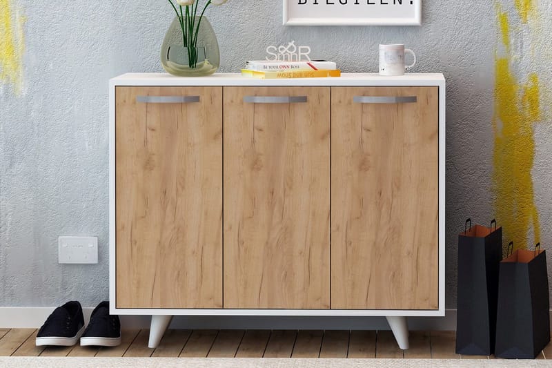 Mod Skjenk i Tre - Hvit|Brun - Oppbevaring - Oppbevaringsmøbler - Sideboard & skjenk