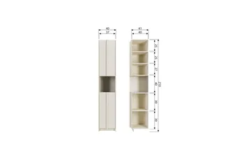 Morya Høyskap - Beige - Oppbevaring - Skap - Oppbevaringsskap