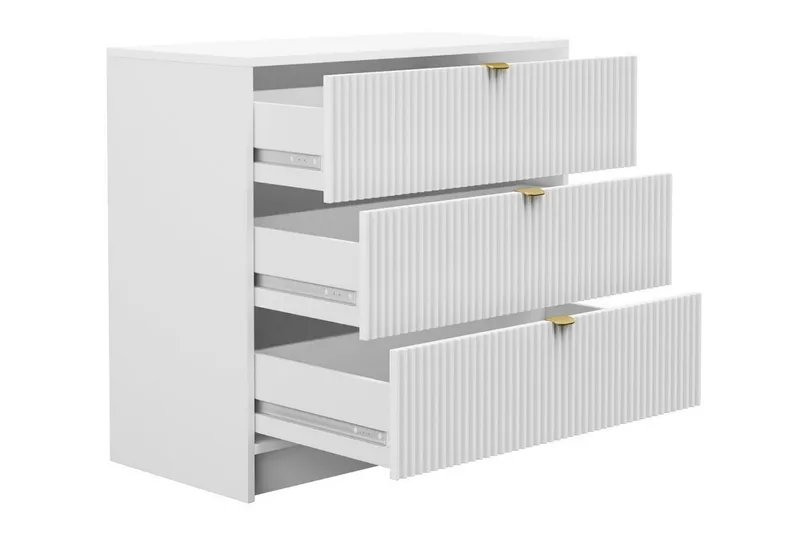 Novaj Høy kommode 80x40x75 cm i tre med oppbevaringsskuffer - sort - Oppbevaring - Skap - Oppbevaringsskap