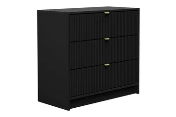 Novaj Høy kommode 80x40x75 cm i tre med oppbevaringsskuffer - sort - Oppbevaring - Skap - Oppbevaringsskap