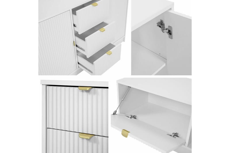 Novaj Høy kommode 80x40x75 cm i tre med oppbevaringsskuffer - sort - Oppbevaring - Skap - Oppbevaringsskap