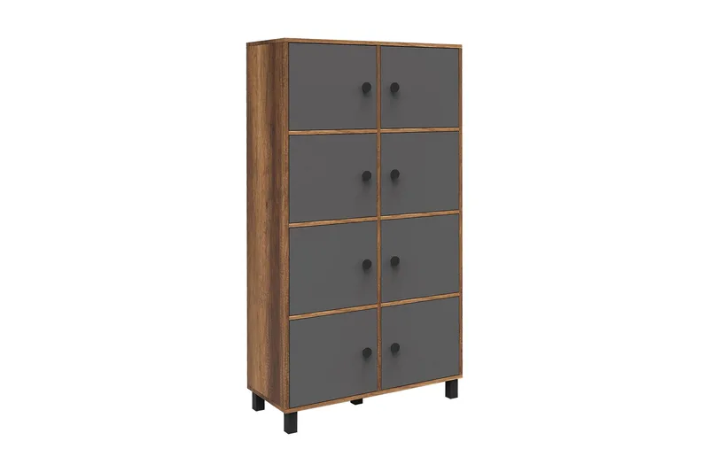 Numandro Highboard 40x96 cm, Teak/Antrasitt