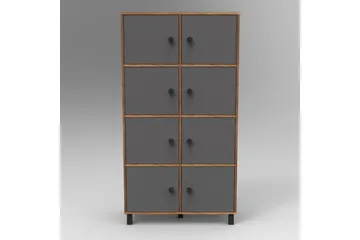 Numandro Highboard 40x96 cm - Teak/Antrasitt - Oppbevaring - Skap - Oppbevaringsskap