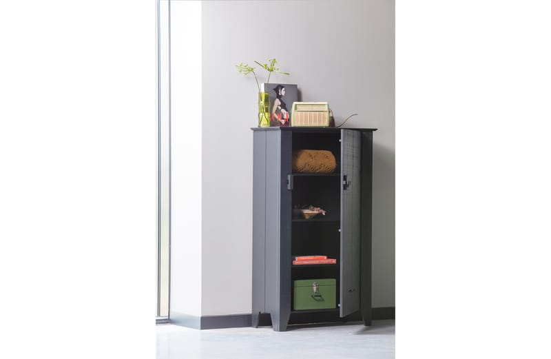 Oppbevaringsskap Amitra 85 cm - Svart Furu - Oppbevaring - Skap - Oppbevaringsskap