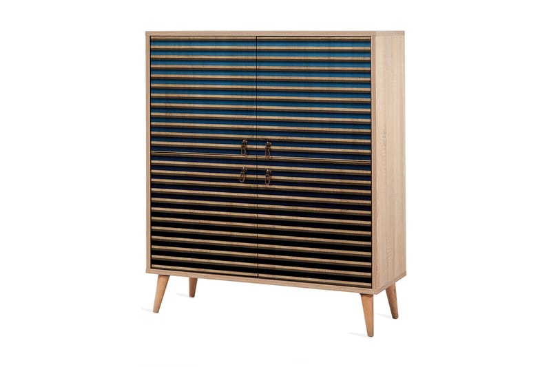 Oppbevaringsskap Gillberga 111 cm - Brun/Blå - Oppbevaring - Skap - Oppbevaringsskap