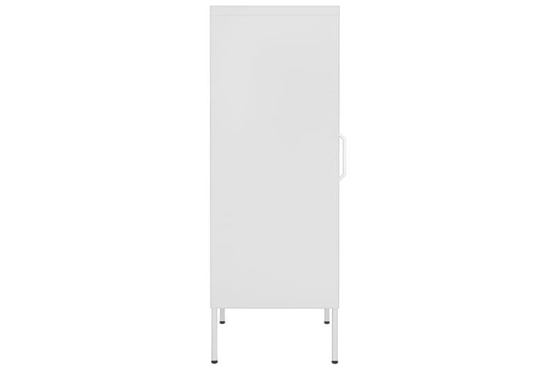 Oppbevaringsskap hvit 42,5x35x101,5 cm stål - Hvit - Oppbevaringsskap - Klesskap & skifterom