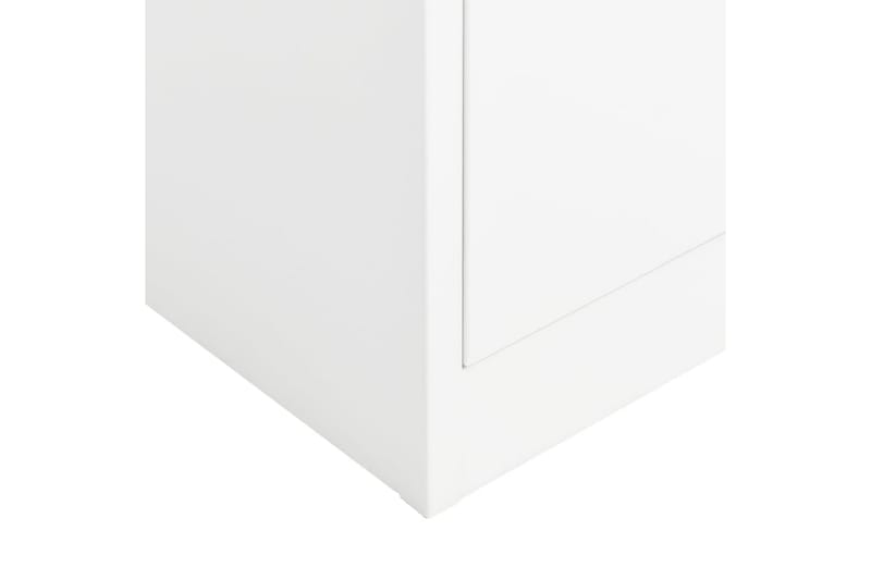 Oppbevaringsskap hvit 90x40x180 cm stål - Hvit - Oppbevaringsskap - Klesskap & skifterom