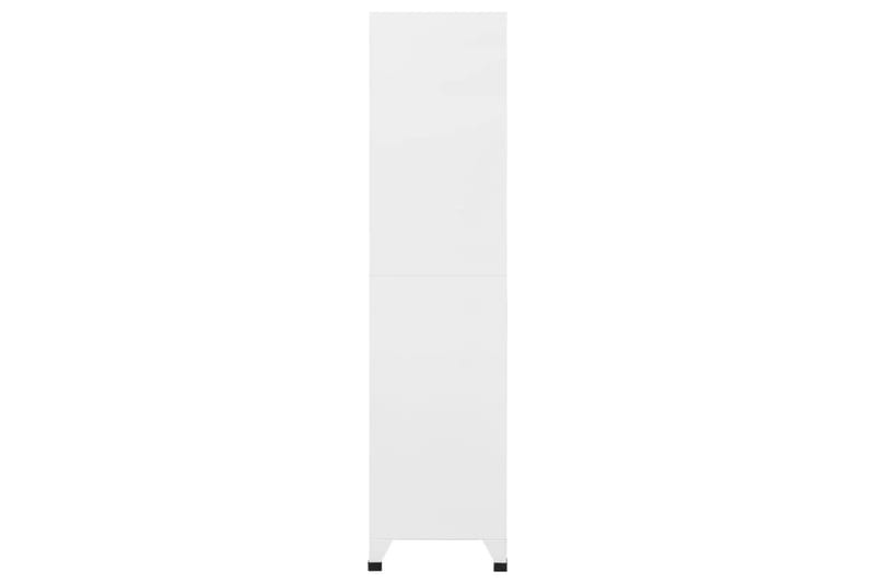 Oppbevaringsskap hvit 90x45x180 cm stål - Hvit - Oppbevaringsskap - Klesskap & skifterom