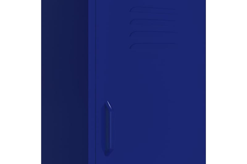 Oppbevaringsskap marineblå 42,5x35x101,5 cm stål - Blå - Oppbevaringsskap - Klesskap & skifterom