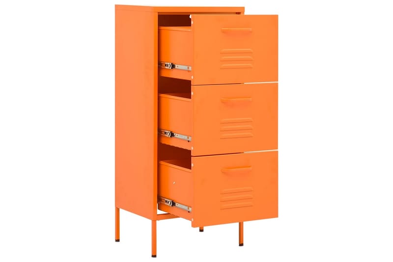 Oppbevaringsskap oransje 42,5x35x101,5 cm stål - Oransj - Oppbevaringsskap - Klesskap & skifterom