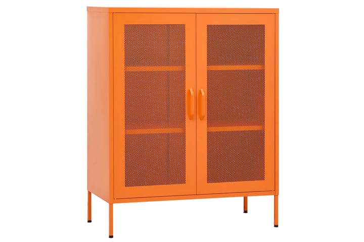 Oppbevaringsskap oransje 80x35x101,5 cm stål - Oransj - Oppbevaringsskap - Klesskap & skifterom