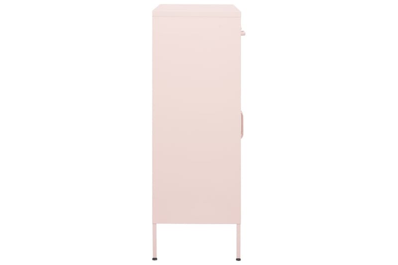 Oppbevaringsskap rosa 80x35x101,5 cm stål - Rosa - Oppbevaringsskap - Klesskap & skifterom