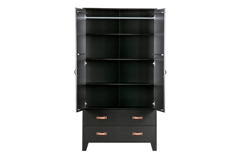 Oppbevaringsskap Shirrell 98x190 cm - Svart - Oppbevaring - Skap - Oppbevaringsskap