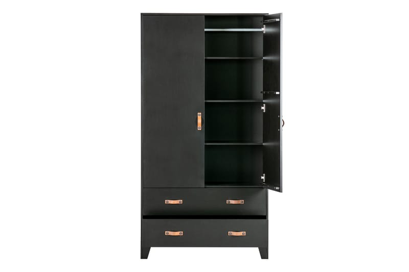 Oppbevaringsskap Shirrell 98x190 cm - Svart - Oppbevaring - Skap - Oppbevaringsskap