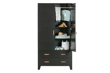 Oppbevaringsskap Shirrell 98x190 cm - Svart - Oppbevaring - Skap - Oppbevaringsskap