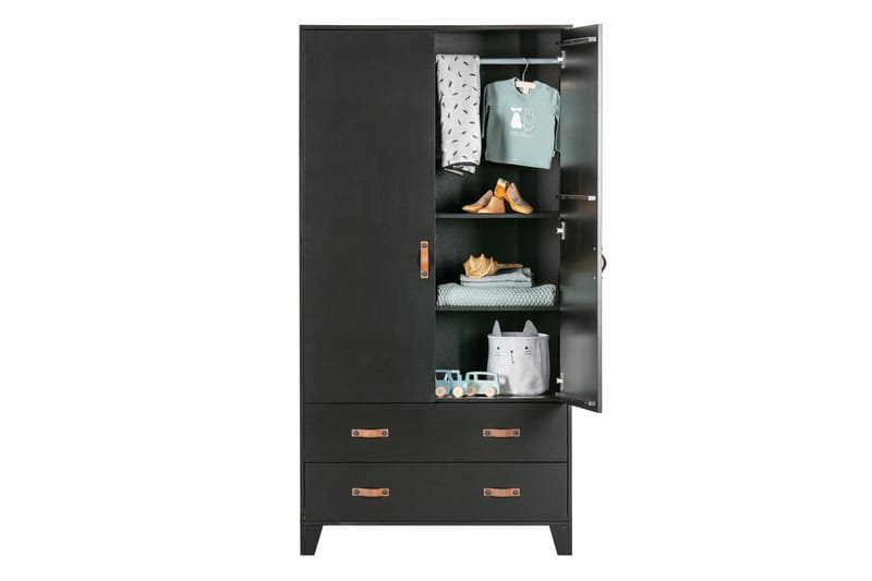 Oppbevaringsskap Shirrell 98x190 cm - Svart - Oppbevaring - Skap - Oppbevaringsskap