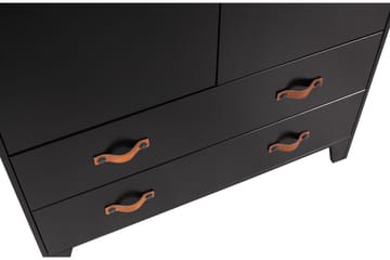 Oppbevaringsskap Shirrell 98x190 cm - Svart - Oppbevaring - Skap - Oppbevaringsskap