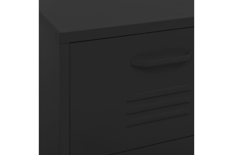 Oppbevaringsskap svart 42,5x35x101,5 cm stål - Svart - Oppbevaringsskap - Klesskap & skifterom