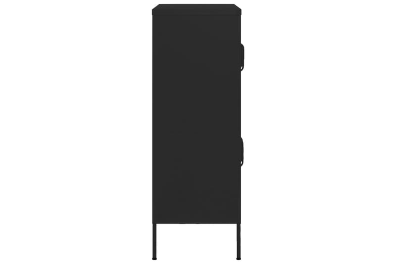 Oppbevaringsskap svart 80x35x101,5 cm stål - Svart - Oppbevaringsskap - Klesskap & skifterom