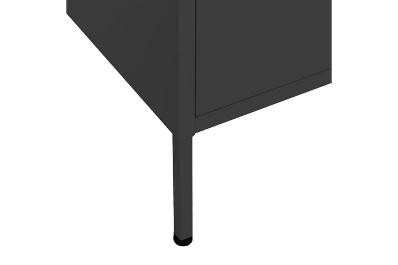 Oppbevaringsskap svart 80x35x101,5 cm stål - Svart - Oppbevaringsskap - Klesskap & skifterom