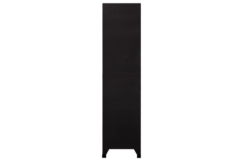 Oppbevaringsskap svart 90x45x180 cm stål - Svart - Oppbevaringsskap - Klesskap & skifterom