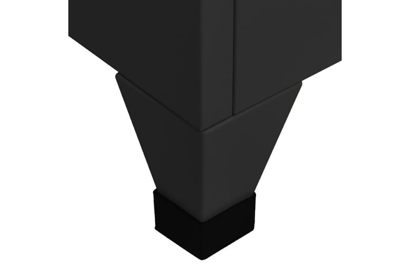 Oppbevaringsskap svart 90x45x180 cm stål - Svart - Oppbevaringsskap - Klesskap & skifterom