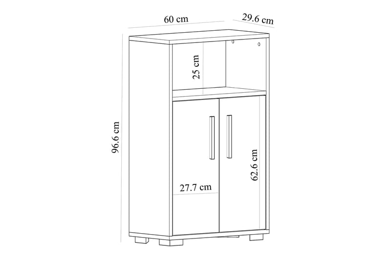 Oppbevaringsskap Urgby 60x96,6 cm - Blå - Oppbevaringsskap