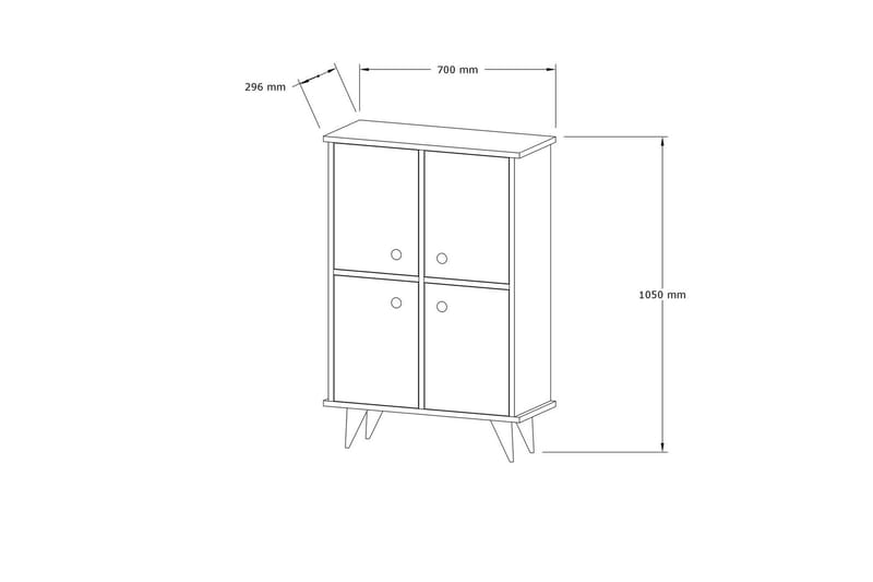 Oppbevaringsskap Zakkum 70x90 cm - Grønn - Oppbevaringsskap - Klesskap & skifterom