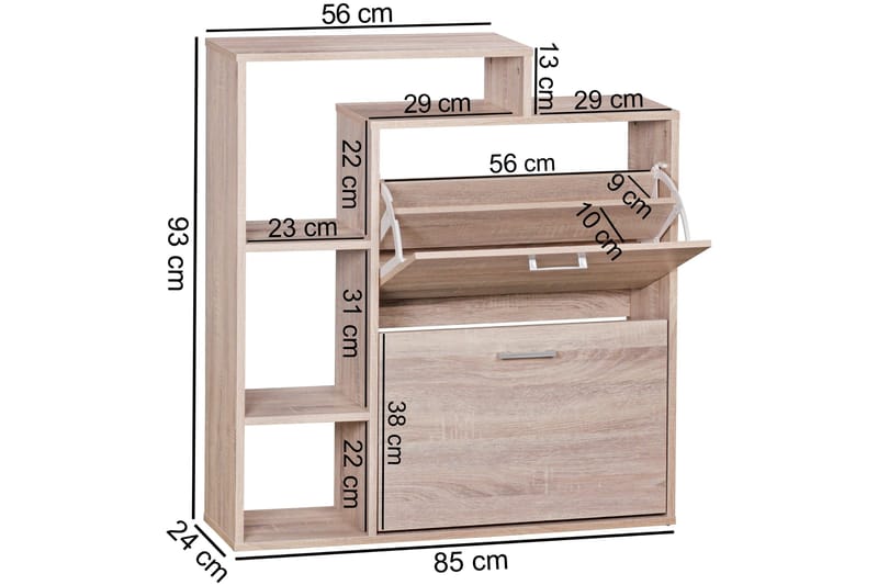 Pause Skoskap - Brun - Oppbevaring - Skap - Oppbevaringsskap