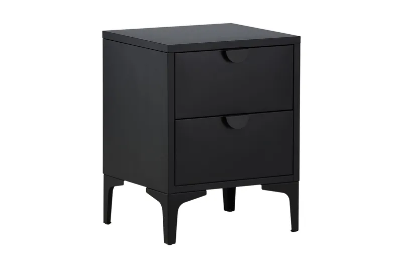 Piring Skapkommode med to skuffer 45x40x52 cm, Sort