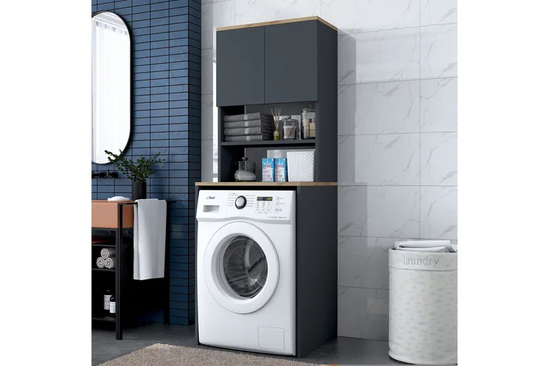 Ramdev Highboard, Valnøtt/Antrasitt