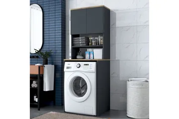 Ramdev Highboard - Valnøtt/Antrasitt - Oppbevaring - Oppbevaring til baderom - Servantskap & kommode