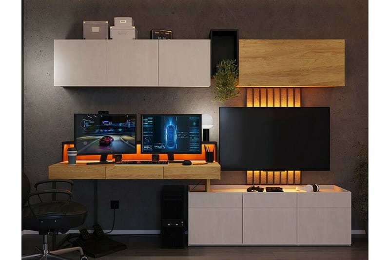 Rathmore Highboard NO_BRAND Light brown - Oppbevaring - Skap - Oppbevaringsskap