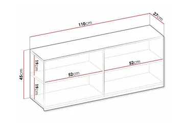 Rathmore Highboard NO_BRAND Ljusgrå - Oppbevaring - Skap - Oppbevaringsskap