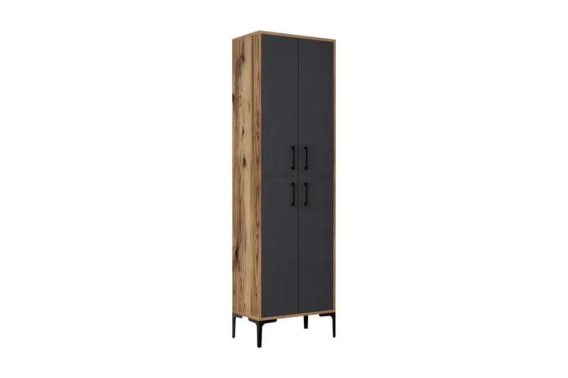 Retzow Highboard 60x35 cm - Mørkebrun/Antrasitt - Oppbevaring - Skap - Oppbevaringsskap