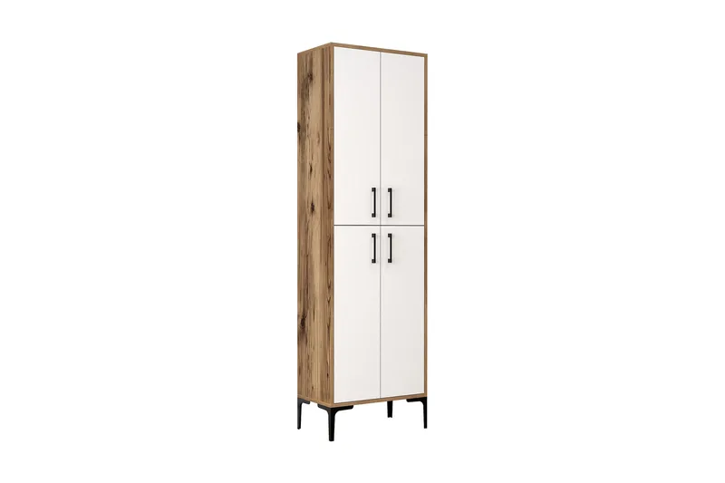 Retzow Highboard 60x35 cm, Mørkebrun/Hvit