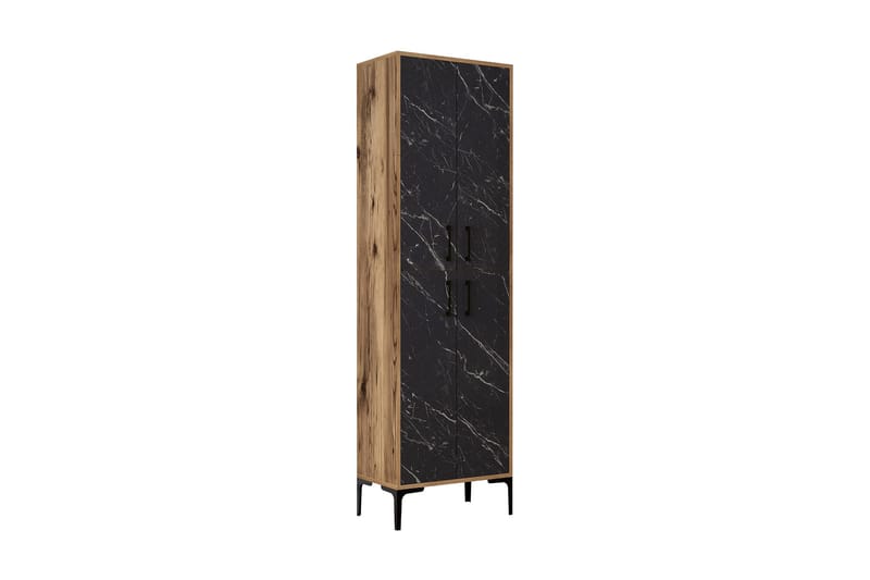 Retzow Highboard 60x35 cm, Mørkebrun/Svart