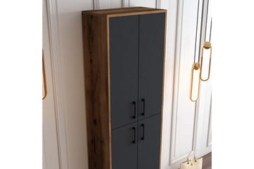 Retzow Skoskap 60x35 cm - Mørkebrun/Antrasitt - Oppbevaring - Skap - Oppbevaringsskap