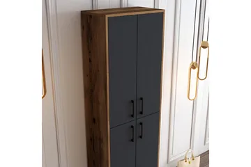 Retzow Skoskap 60x35 cm - Mørkebrun/Antrasitt - Oppbevaring - Skap - Oppbevaringsskap