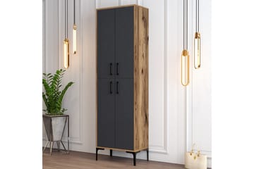 Retzow Skoskap 60x35 cm - Mørkebrun/Antrasitt - Oppbevaring - Skap - Oppbevaringsskap