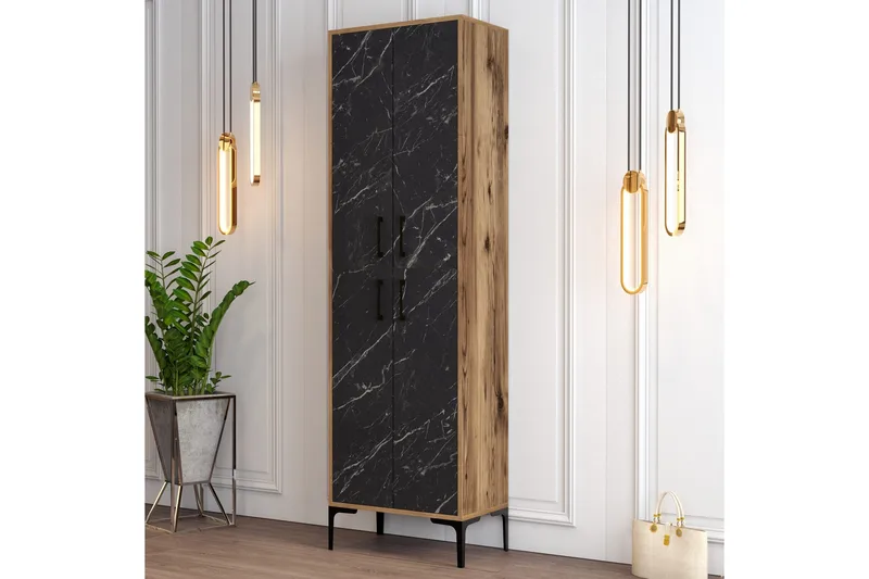 Retzow Skoskap 60x35 cm - Mørkebrun/Svart - Oppbevaring - Skap - Oppbevaringsskap