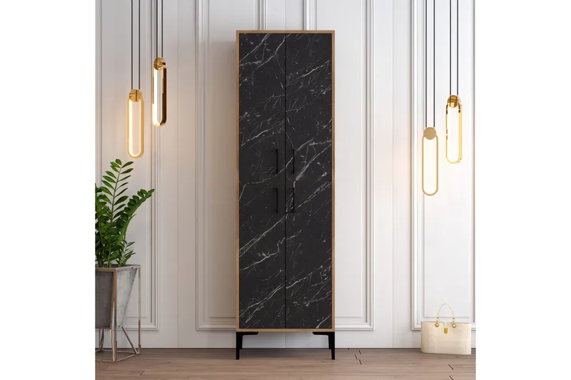 Retzow Skoskap 60x35 cm - Mørkebrun/Svart - Oppbevaring - Skap - Oppbevaringsskap